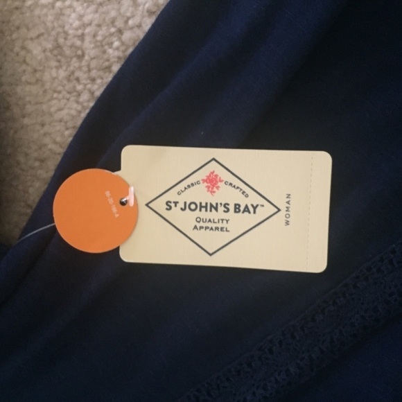 St. John’s bay blue 3/4 sleeve with lace detail size 1X NWT - Picture 6 of 7